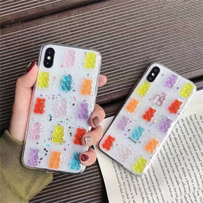 Cute Colorful Candy Bear  Phone Case