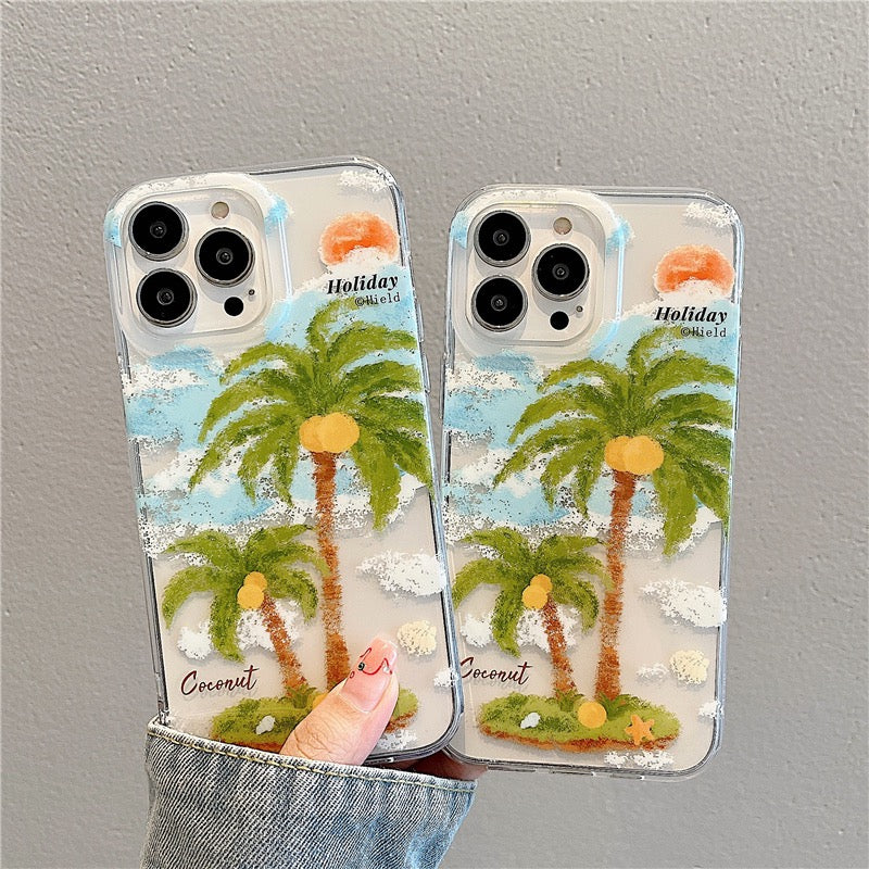 Coconut Tree Oil Painting Phone Case