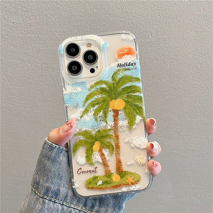 Coconut Tree Oil Painting Phone Case