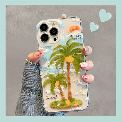 Coconut Tree Oil Painting Phone Case