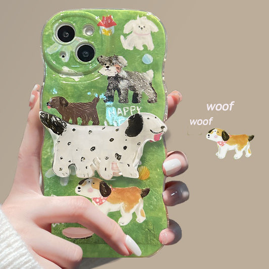 Five puppies  phone case