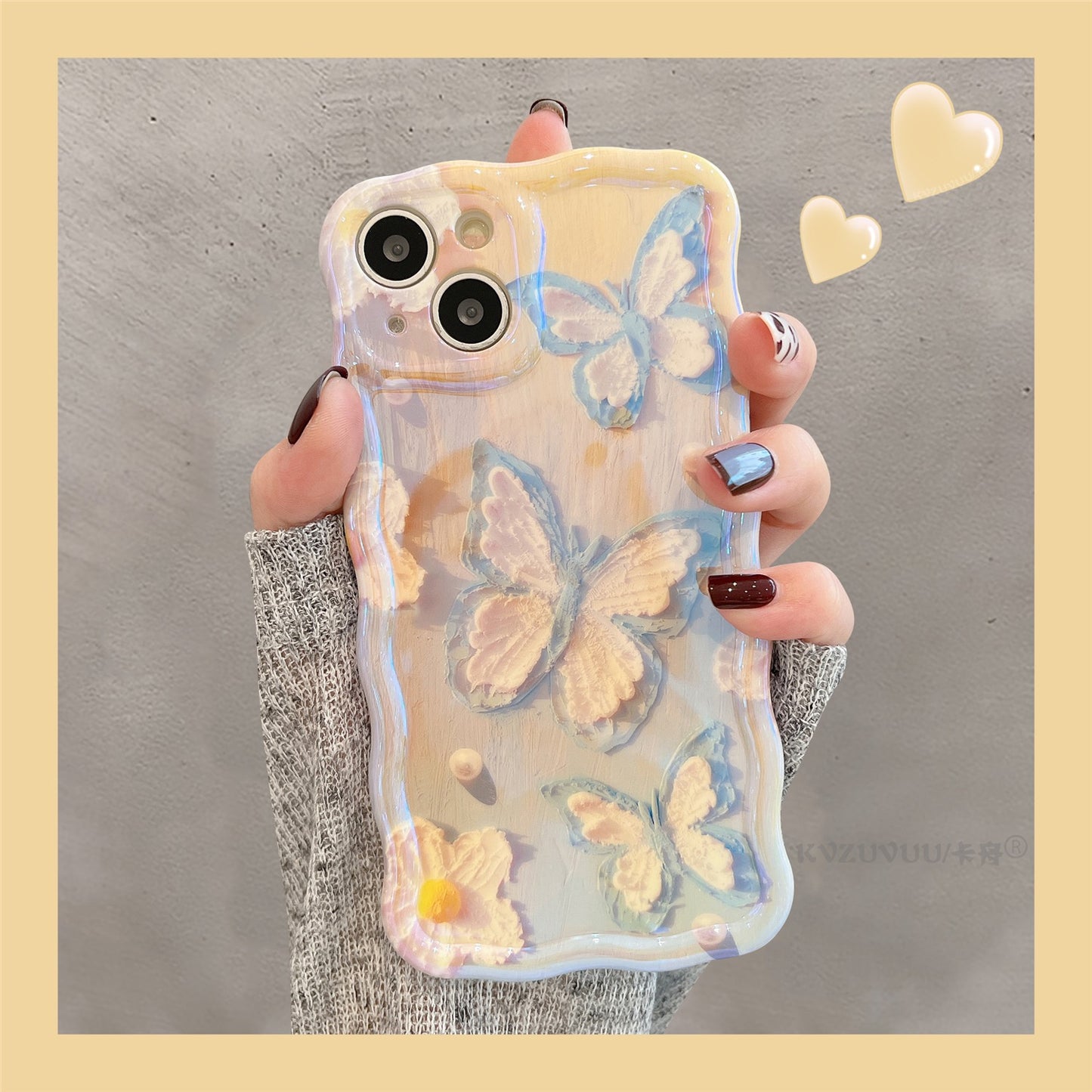 Blue Pearl Butterfly Phone Case