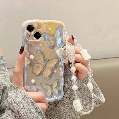 Blue Pearl Butterfly Phone Case