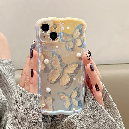 Blue Pearl Butterfly Phone Case