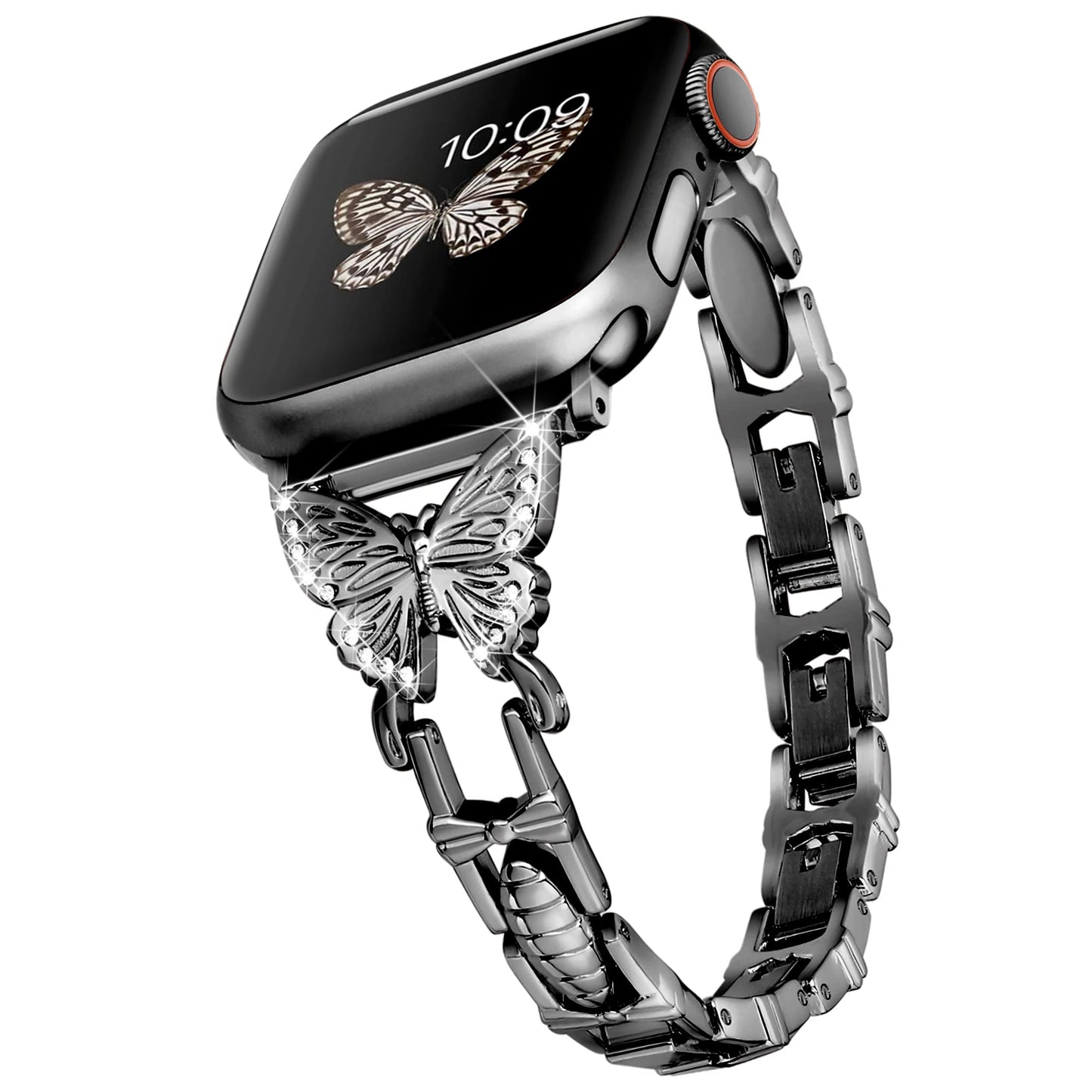 Apple Watch Band Shiny Diamond on Butterfly Jewelry