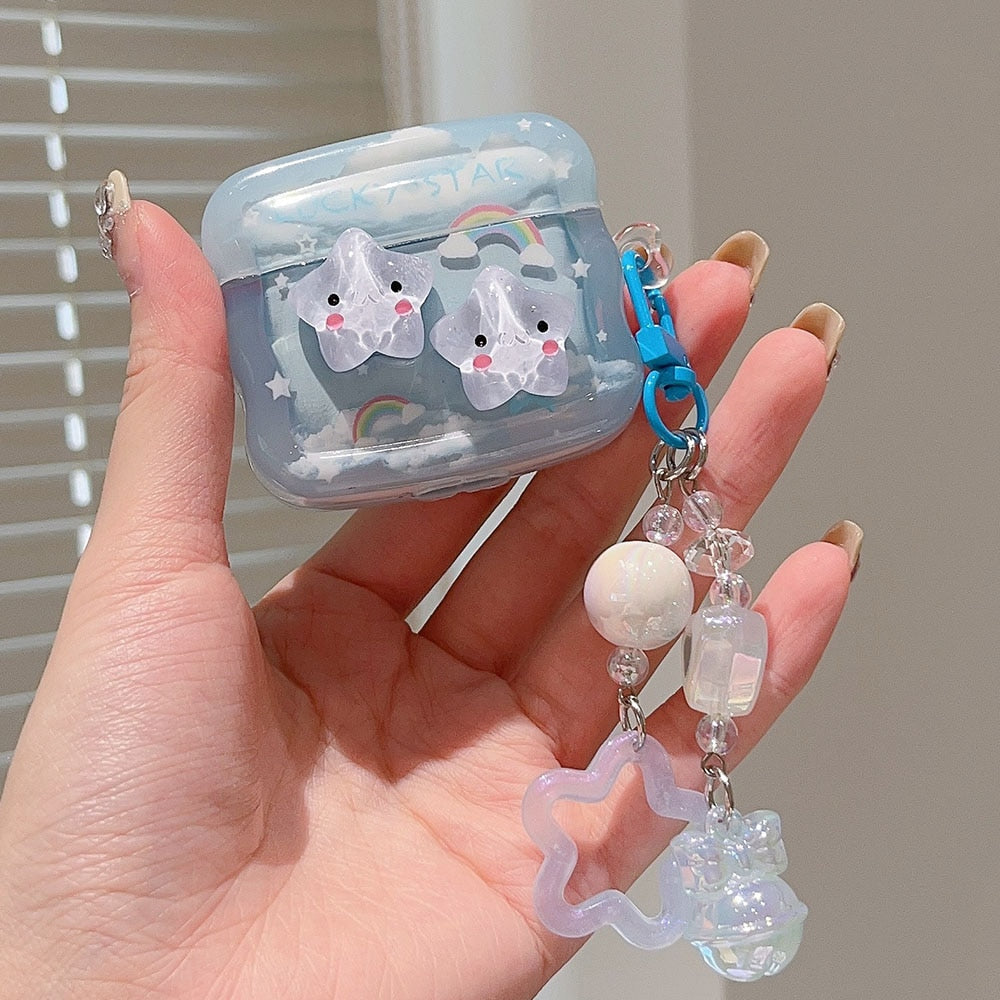 Airpods Cute Star Cloud Rainbow Soft Earphone Case