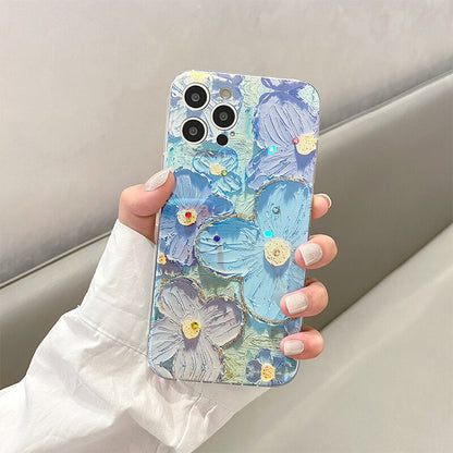 Daisy Flowers Glitter Laser iPhone Case