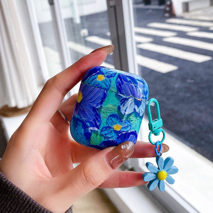 AirPods 3 Case Flower Keychain Painting Graffiti Earphone Case