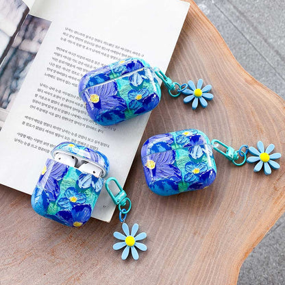 AirPods 3 Case Flower Keychain Painting Graffiti Earphone Case