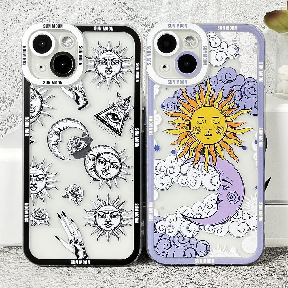 Funny Sun Moon Face Angel Eyes Phone Case