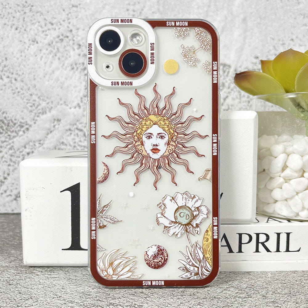 Funny Sun Moon Face Angel Eyes Phone Case