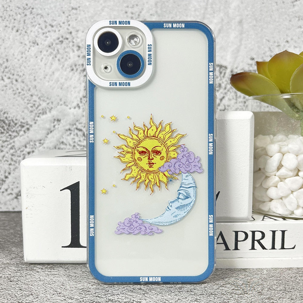 Funny Sun Moon Face Angel Eyes Phone Case