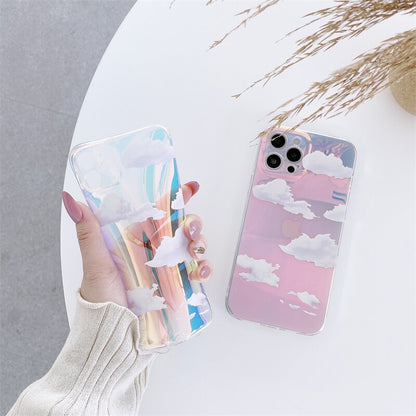 Cute Transparent Cloud Pattern iPhone Case