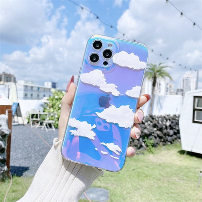 Cute Transparent Cloud Pattern iPhone Case