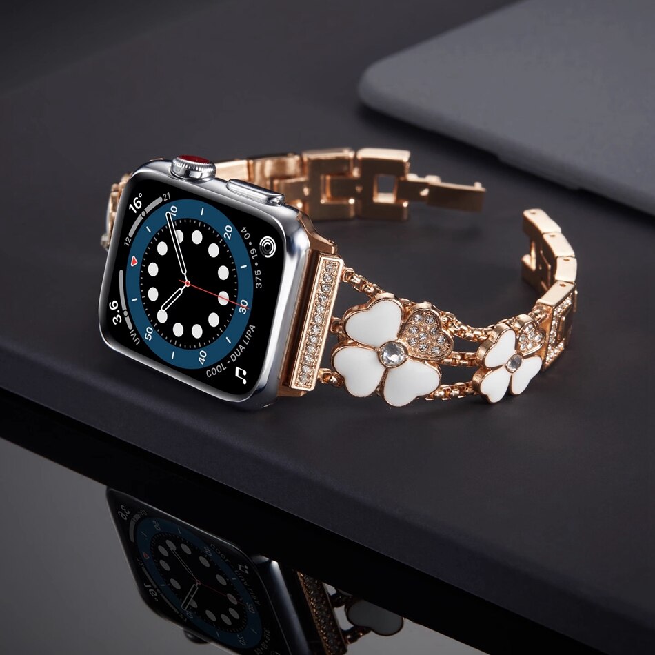 Apple Watch  Luxury Bling Bling Flower Strap