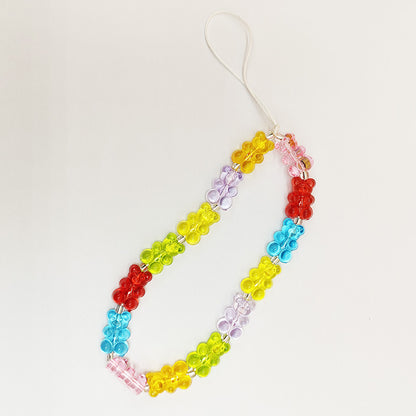 Colorful Jelly Bear Phone Chain