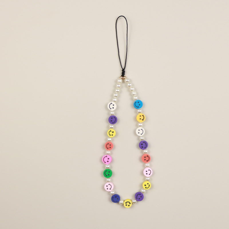 Colorful smiley   phone chain