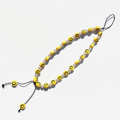 Yellow Smiley Phone Chain