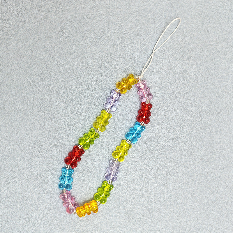 Colorful Jelly Bear Phone Chain