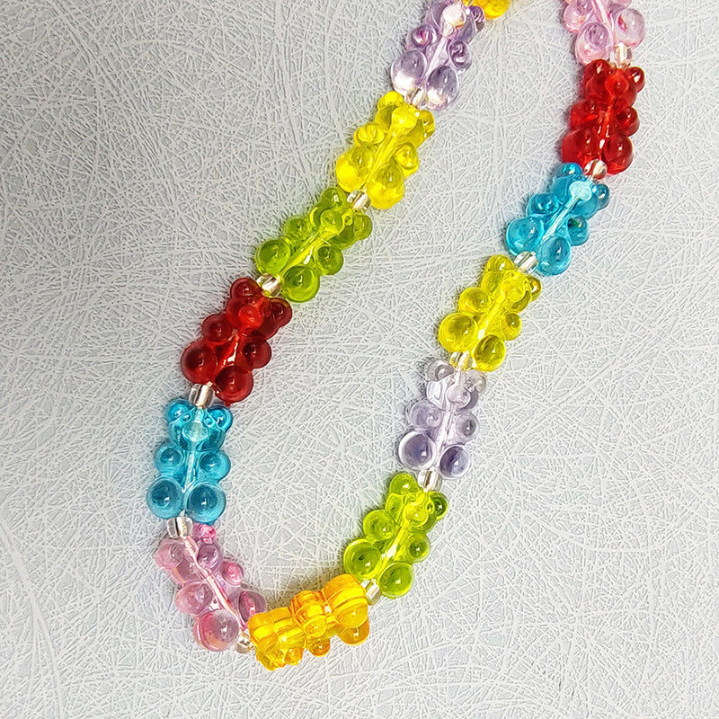 Colorful Jelly Bear Phone Chain