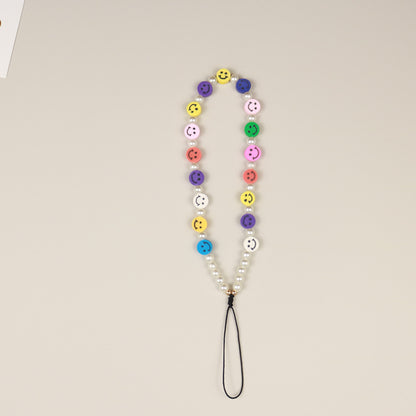 Colorful smiley   phone chain