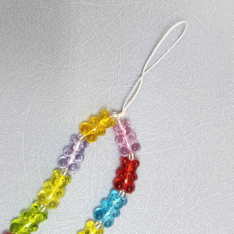 Colorful Jelly Bear Phone Chain